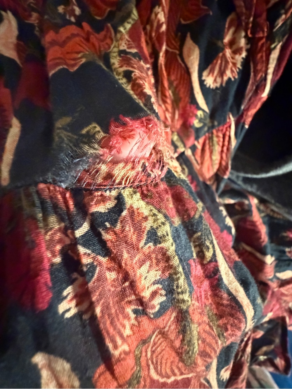 Doen Rust and Black Floral Tie-Front Maxi Dress - Picture 10 of 10